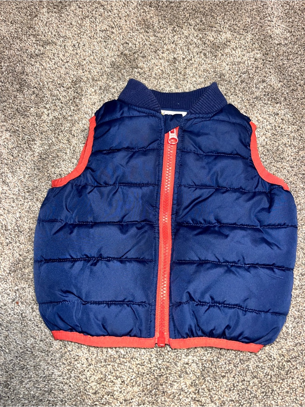 Mini Boden 12/18 mo puffer vest navy euc